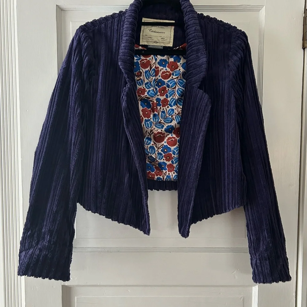 Anthropologie Cartonnier cropped jacket in size 14 - Picture 5 of 8